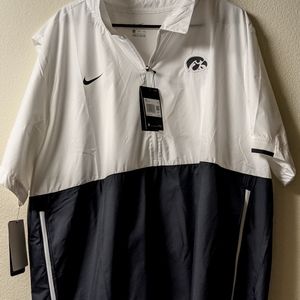 Nike Iowa Hawkeyes 1/2 zip ss coach jacket zip xxl